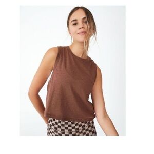 NWT Cotton On Body Women's‎ The Tank Top Toasted Hazelnut Size